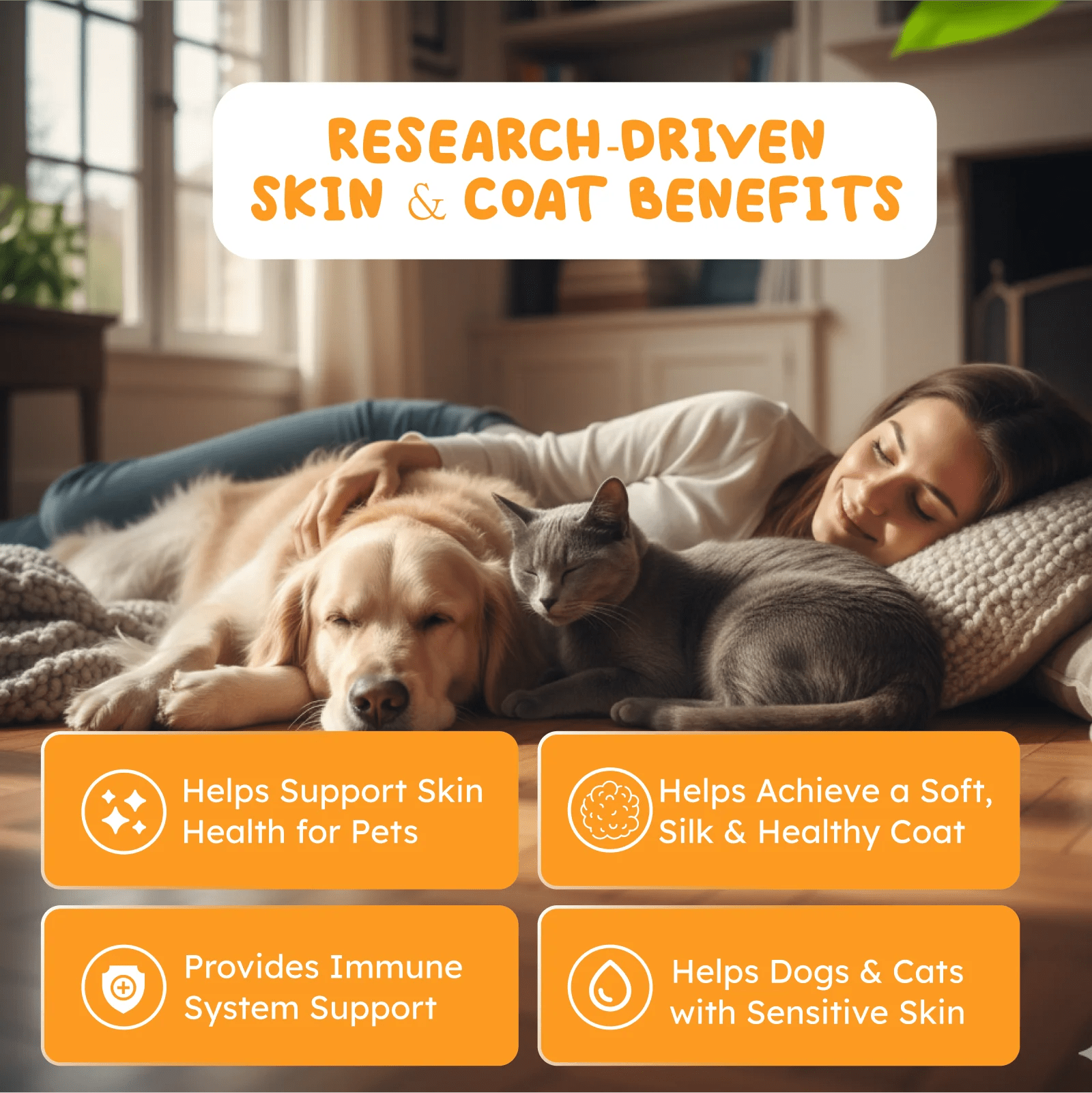 Salmon oil for dogs and cats bottle
